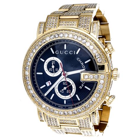 gucci men's watch with diamonds